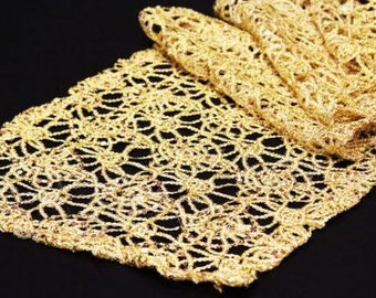 Lace Table Runner, Gold Lace Table Runner, Wedding Table Runner, Lace Tablecloth, Lace Table Cloth, Lace Table Overlay, Lace Table Topper