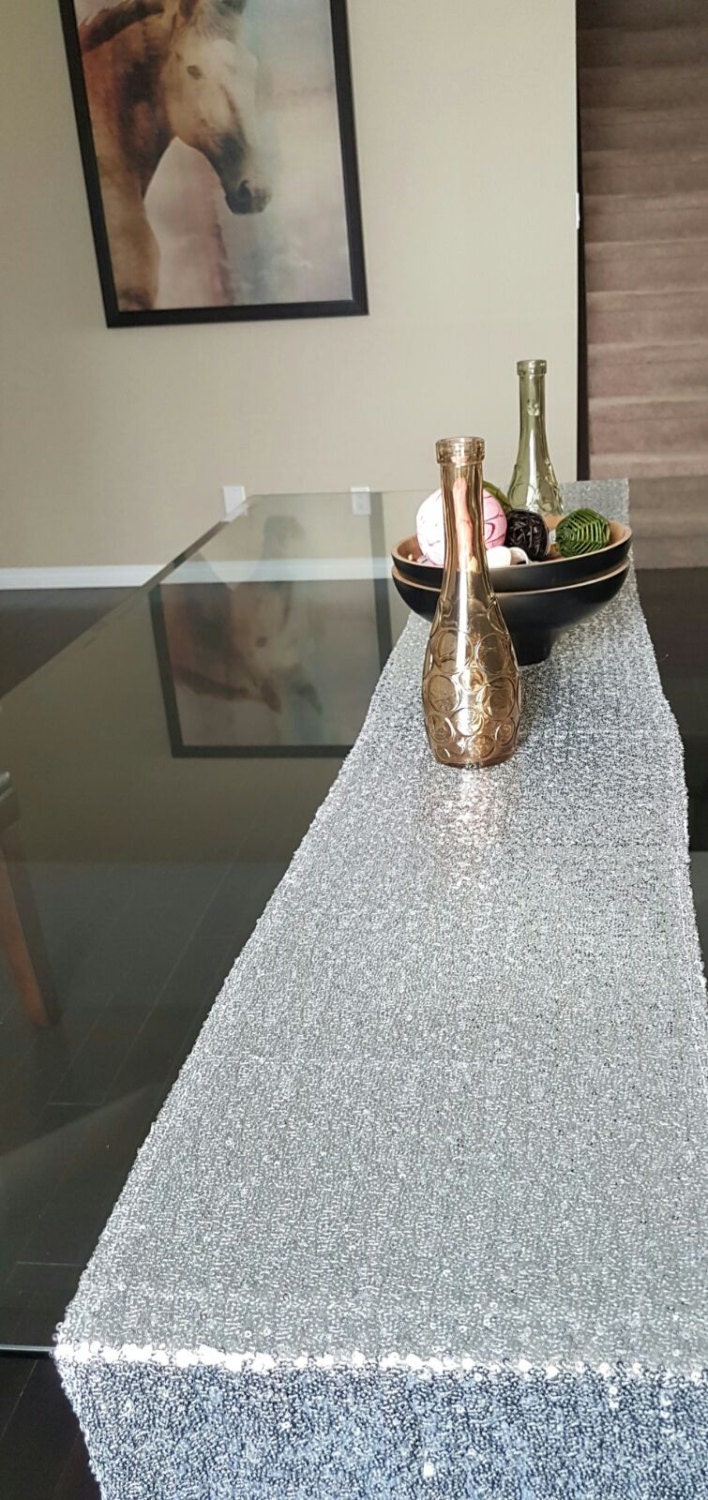 Silver Table Runner 12 Silver Table Runners Silver Table Etsy