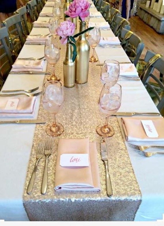 gold table runner target