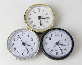 20x 2-1/2" (65mm) QUARTZ Clock Fit-Up/Inserts (Fits 2-1/4" mounting hole)