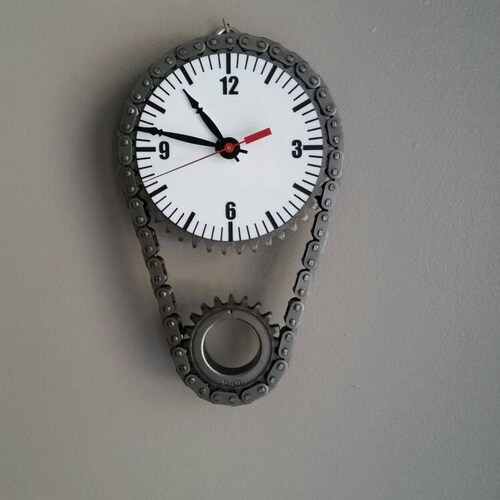 V8 Small Block Timing Gear Wall Clock Etsy