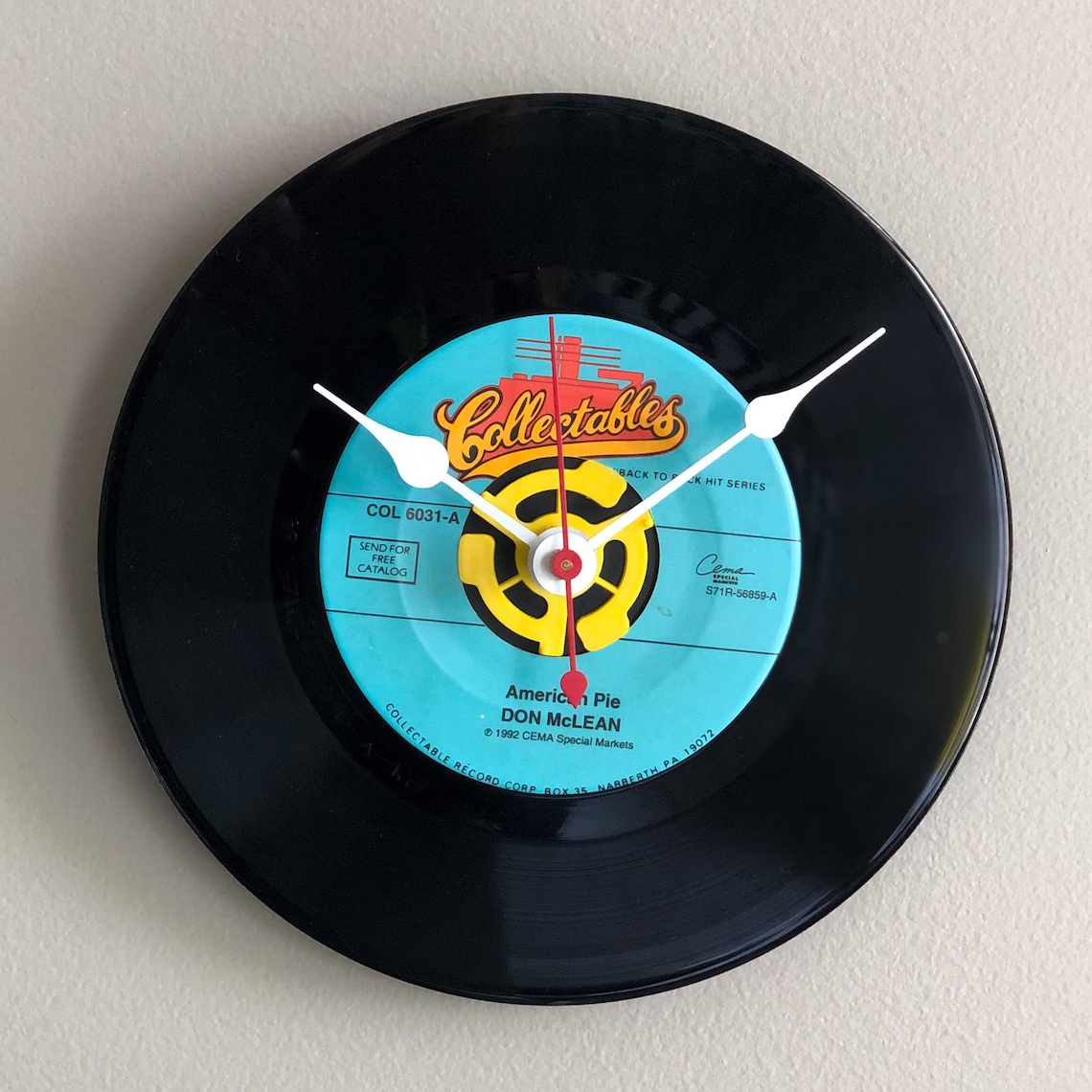 45 RPM Record Clock Kit Do It Yourself Etsy