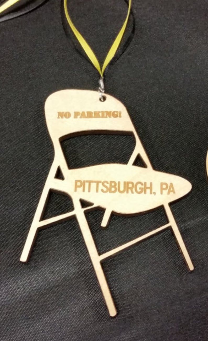 The Original Pittsburgh Parking Chair Ornament Etsy