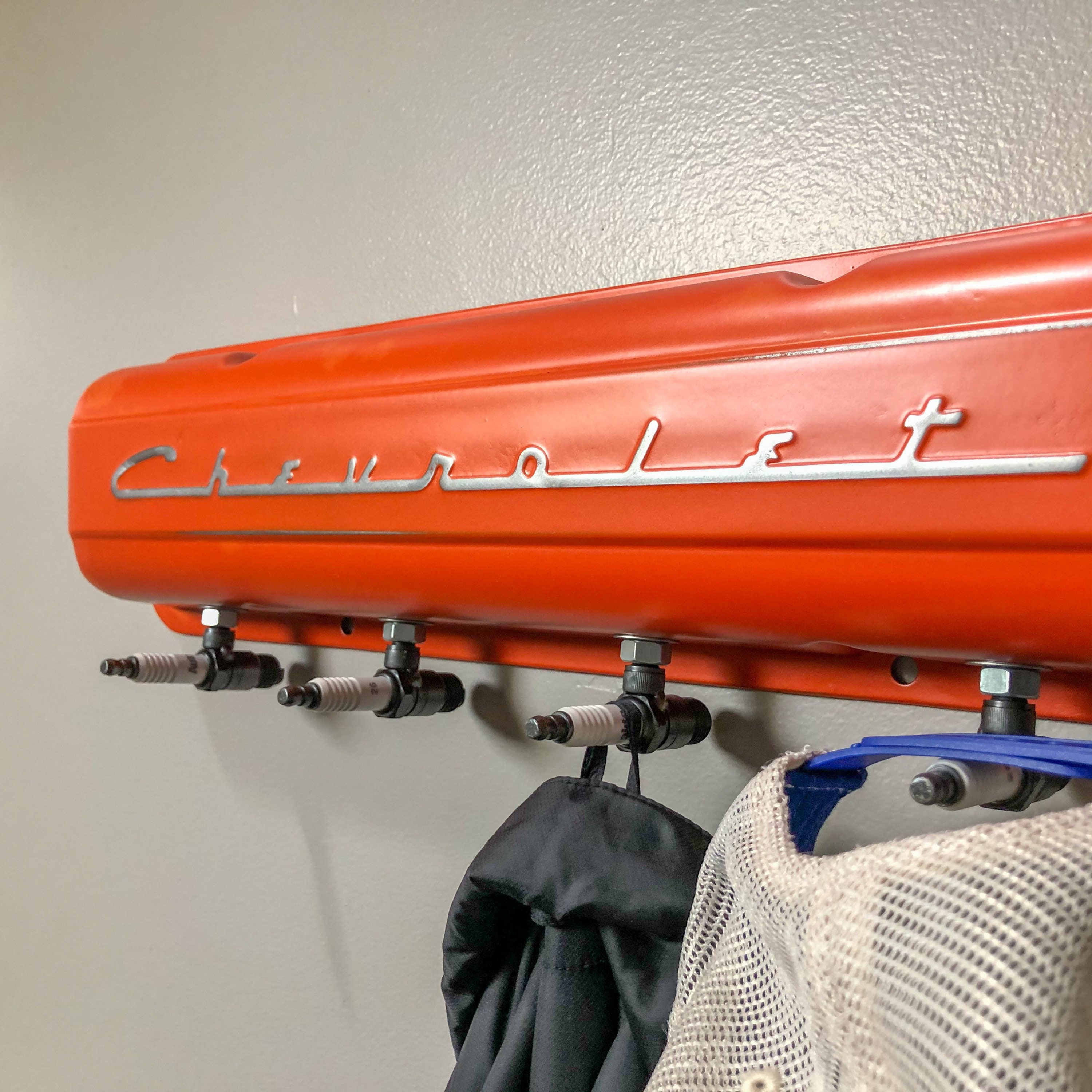 Repurposed Valve Cover Spark Plug Hat coat Rack Etsy