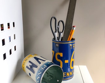 License Plate Pencil Utensil Holder (Multiple States)