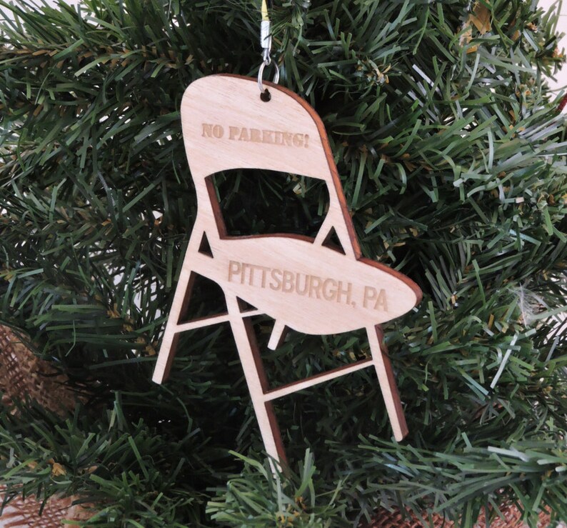 The Original Pittsburgh Parking Chair Ornament Etsy