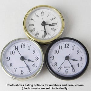 2-1/2&quot; OD (65mm) QUARTZ Clock Fit-Up/Insert (Fits 2-1/4&quot; mounting hole) - sold individually