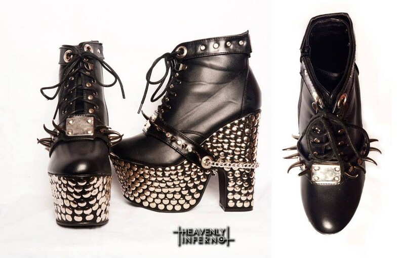 platform boots with spikes