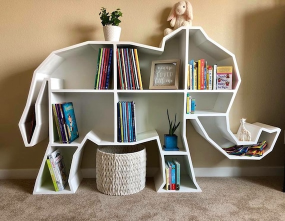 Cute Elephant Bookcase for Kids
