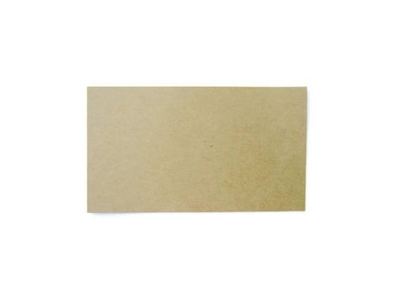 2 X 3.5 Inch Blank Business Card / Kraft/ Cream/ White Flat Note