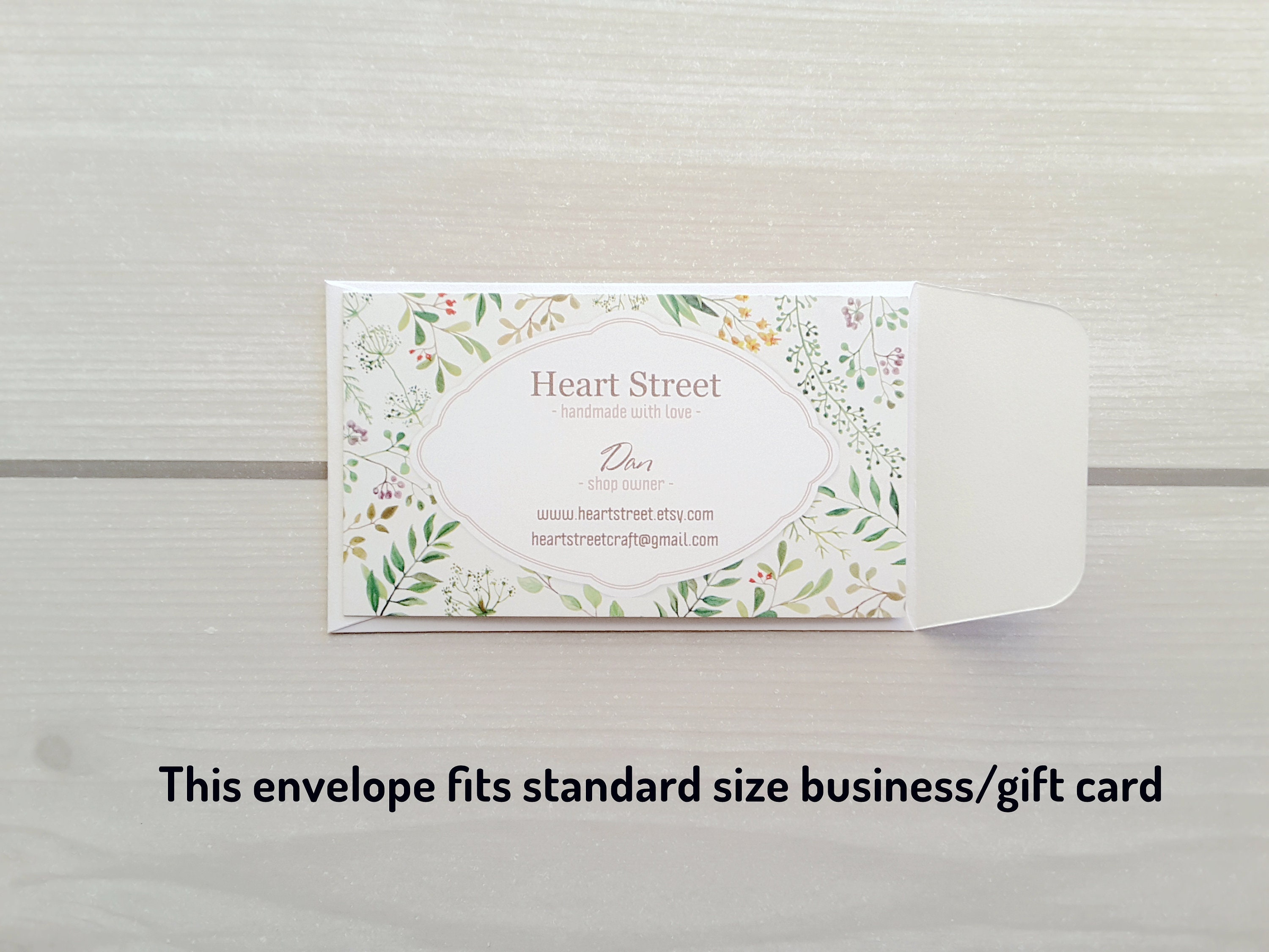 2x 3.5 White envelopes/ Business card holder / Mini Envelope/ Etsy