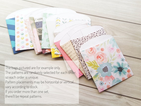 12 PCS Assorted 3 Pastel Color Kraft Paper Gift Bags Baby Shower Favor Bags