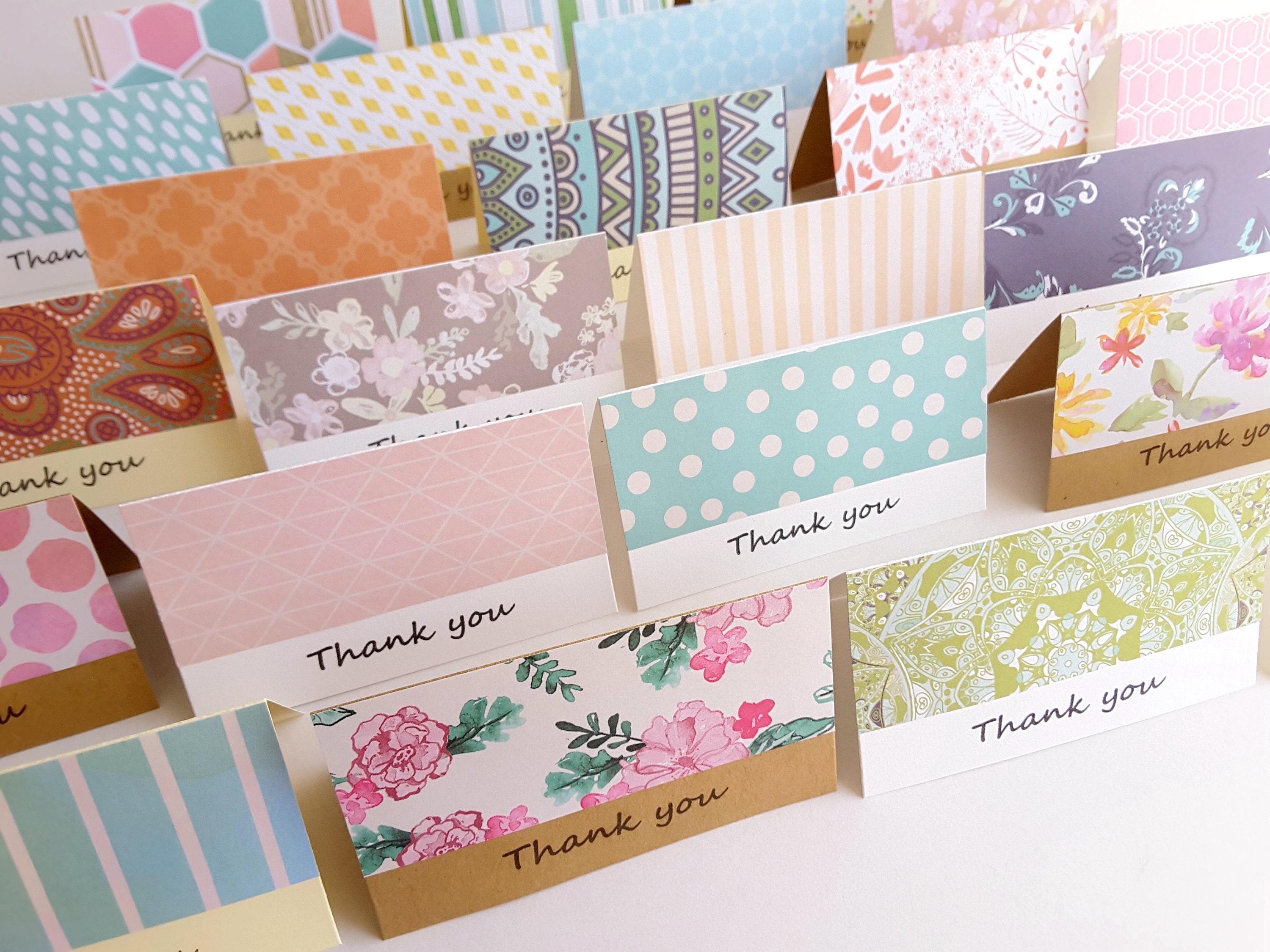 3 X 3 Mini Note Cards / Blank Note Cards / Small Fold Cards / Mini