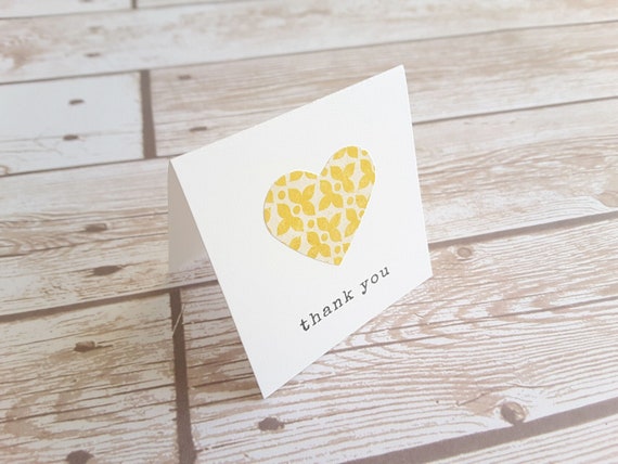 2 x 3.5 Mini Fold Thank You Cards with Envelope/Note Cards/Small cards/Mini  Thank You Enclosures/Assorted Patterns/Set of 12