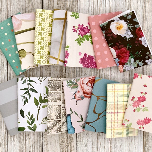 2" x3" Assorted Pattern Covers Mini Notebook/ Tiny Notepads / Slim notebook/ Small Memo / Pocket notebook/ Wallet notebook/ Wee Notebooks