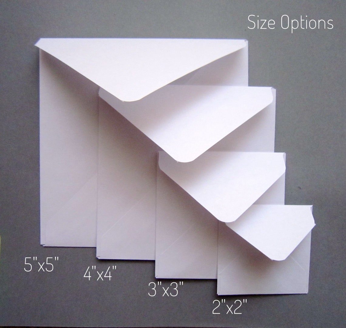 BULK 2x2 3x3 4x4 5x5 card envelopes/ White Square Envelope/ Etsy