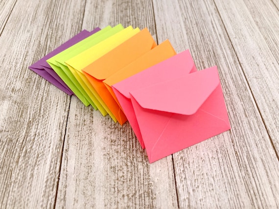 TINY Bright Color Enveloppes/ Mini Enveloppe colorée/ Enveloppe de note  Little Love / Décorations Scrapbooking / Fournitures journal / Ensemble de  20 -  France