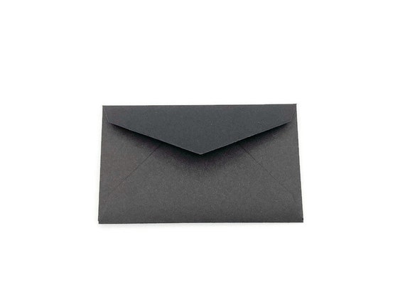Enveloppes de carte-cadeau 2x 3,5/ Mini enveloppe noire/ Porte-carte-cadeau  / Ensemble de 12