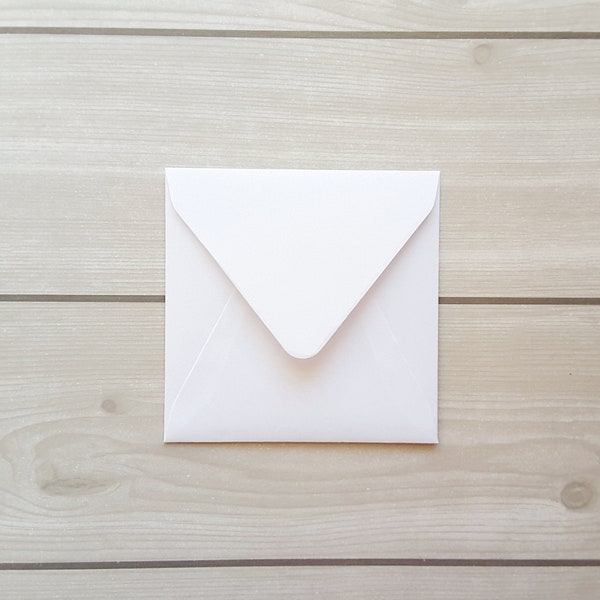 4.5" Square White Envelopes for Wedding Favor Gift Ideas / Set of 20