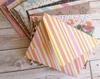 A2 Envelopes / Card Envelopes / Pattern Envelopes / Blank Stationery / Assorted Patterns in Various colors/ Set of 10