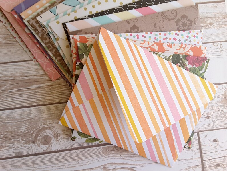A2 Envelopes Card Envelopes Pattern Envelopes Blank Stationery Assorted Patterns in Various colors Set of 10