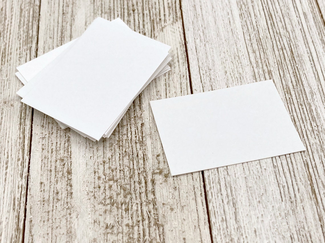 1 1/8 X 1 5/8 Blank Insert Cards /gray/ Black/kraft/cream/ - Etsy