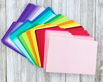 6.5 x 4.5 Mini Colorful File Folder for Journals, Pen Pals, Scrapbooking, Smash Book, Paper Scraps Organizer / set of 10