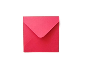 2x2 3x3 4x4 5x5 card envelopes/ Red Square Envelope/ Set of 12