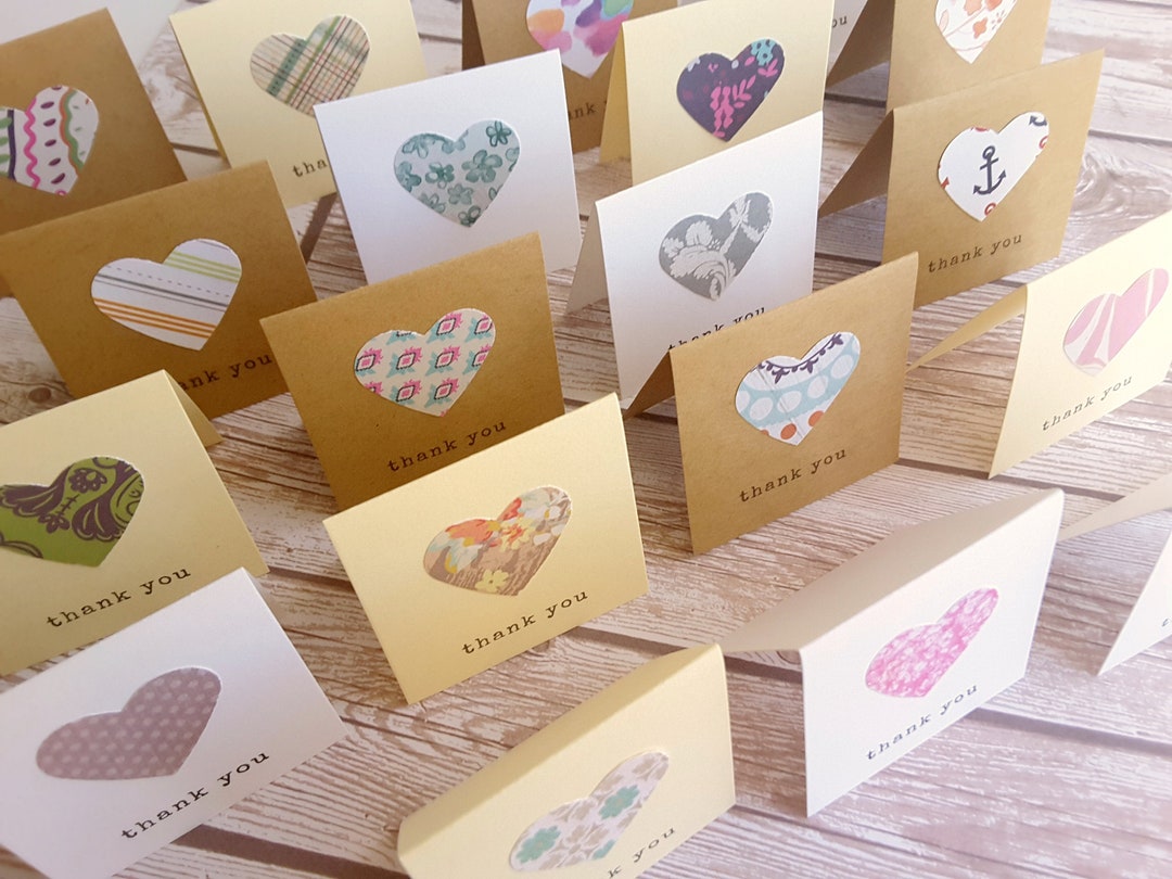 3 X 3 Mini Note Cards / Blank Note Cards / Small Fold Cards / Mini Love  Notes / Assorted Patterns / Set of 20 