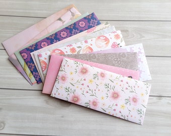No. 10 envelopes / RANDOM prints business envelopes / Pen pal gift / Letter size lovely envelopes / Various patterns / Set of 10