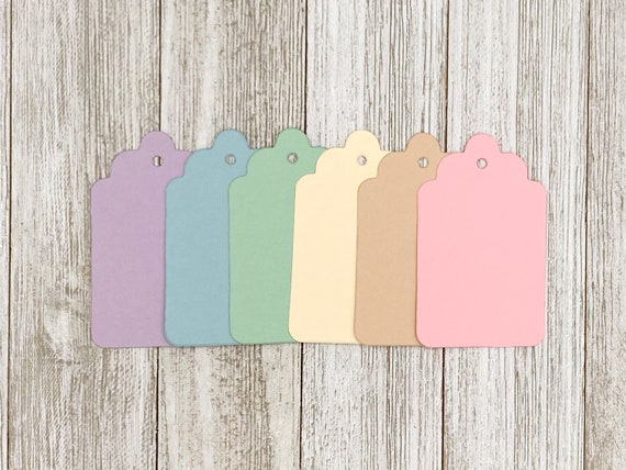 Multi Colored Hand Punched Tags for Labeling, Scrapbooking, Gift