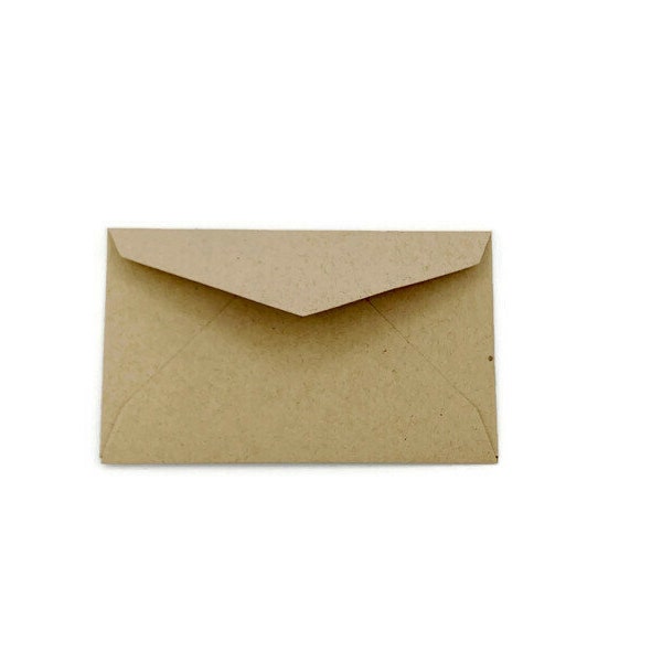 2x 3.5 gift card envelopes/ Mini Recycle Kraft Envelope/ Gift card holder / Set of 12