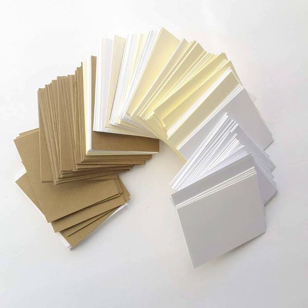 50 Pieces 2.5" x 3" Assorted card stock rectangles/ Card Scrap Pack/ Card Stocks Destash/ Mixed Media Supplies/ Card Stock Piece Value Pack