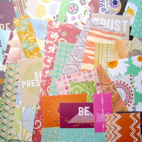 100 Piece Assorted Scrapbook Paper Scrap Pack/ Scrapbook Paper Etsy