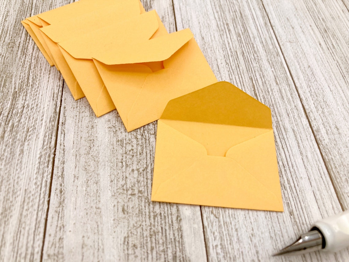 TINY Yellow Envelopes/ Mini Yellow Envelope/ Little Love Note Etsy
