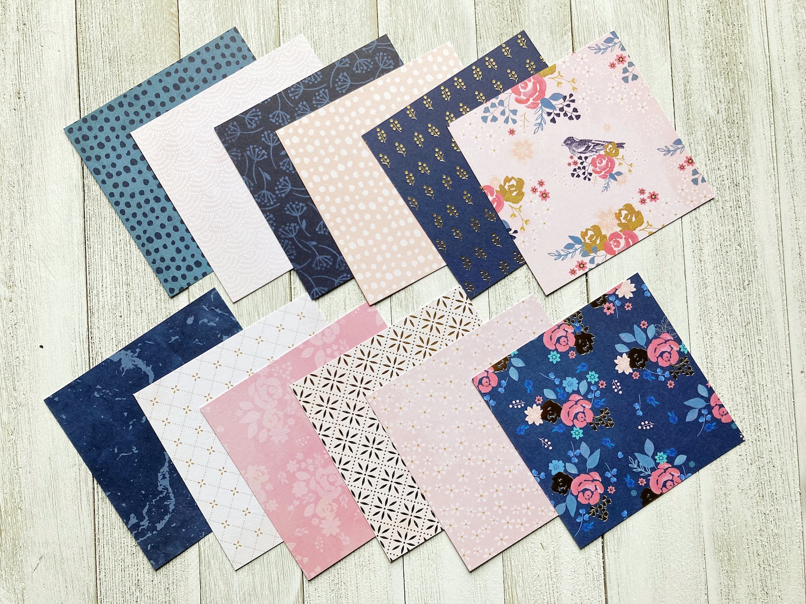 4 X 4 Assorted Floral Themed FLAT Cards / Flower - Etsy