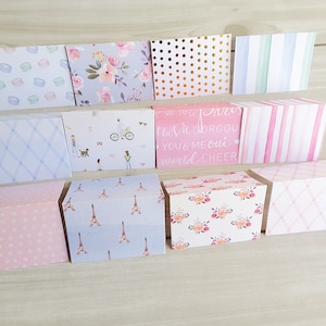 2.5" x 3.25" Flower Patterns Mini Cards /  Mini Note Cards / Mini Enclosures / 12 Patterns / Parisian Lane/ Set of 12