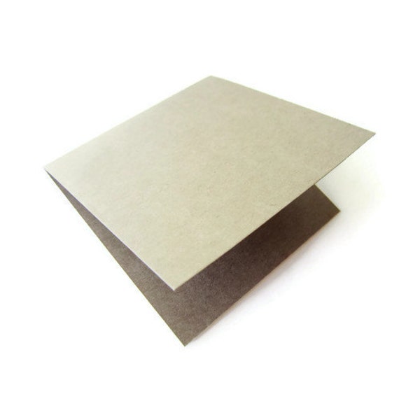 2x2 3x3 4x4 5x5 Inch Square Fold Cards/ Kraft/ Cream/ White Fold Note Cards/ Blank fold cards/ Various Sizes set of 20