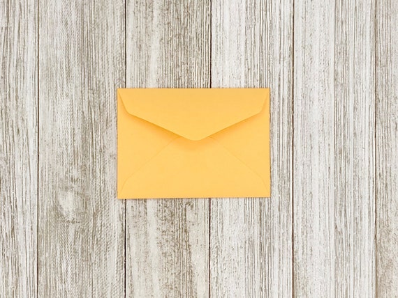 2,5 x 3,5 enveloppes de carte / Petite enveloppe / Mini enveloppe /  Enveloppes jaunes / Ensemble de 12