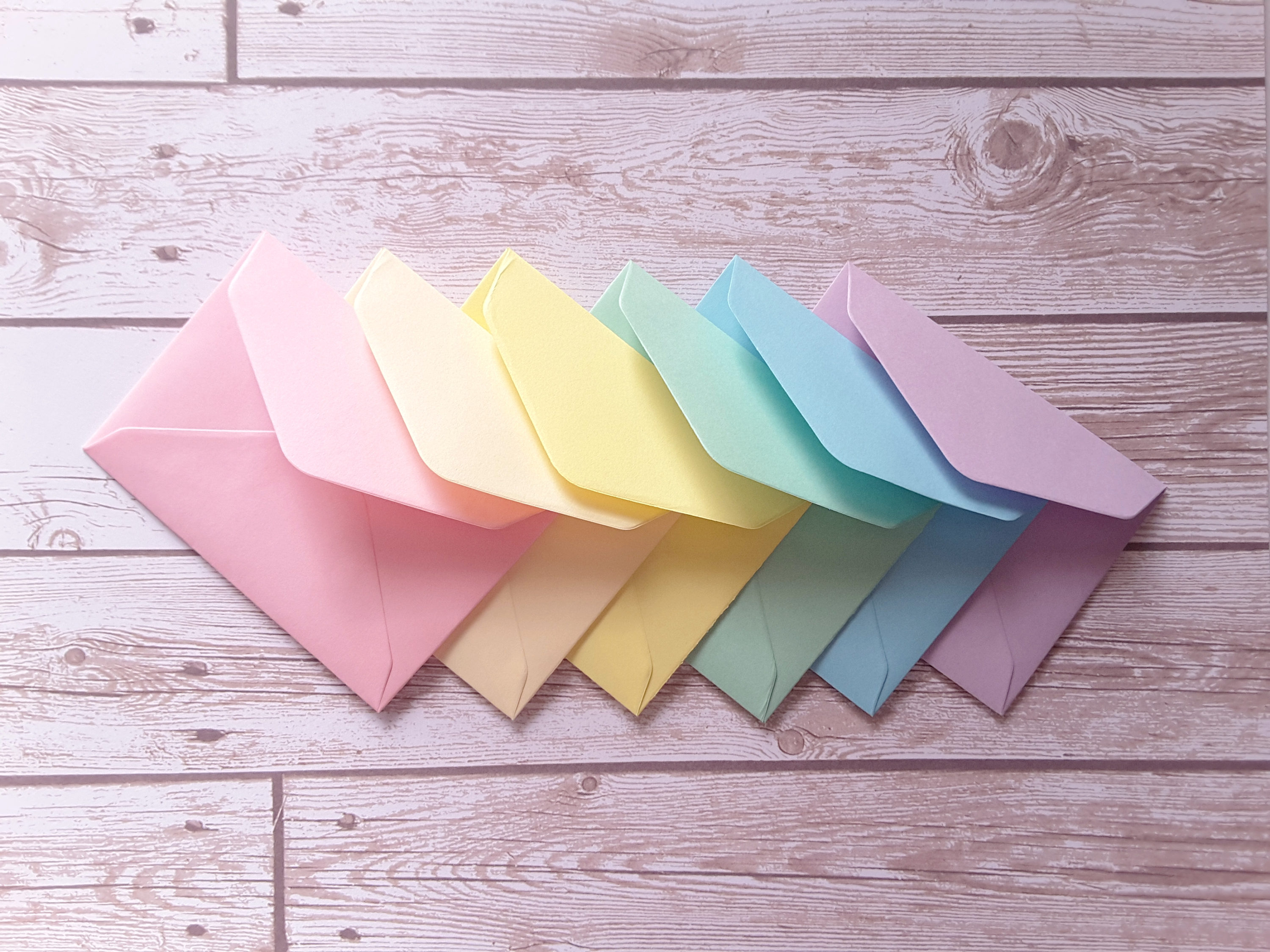 2 5 X 3 5 Card Envelopes Pastel Color Envelope Mini Pastel Etsy