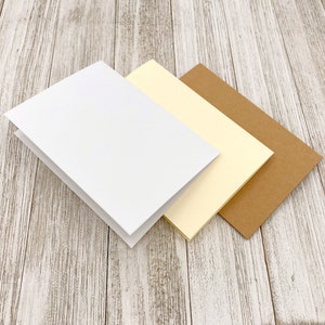 4 Bar Blank Fold Cards for card making, scrapbooking, DIY note card and place cards / Set of 12