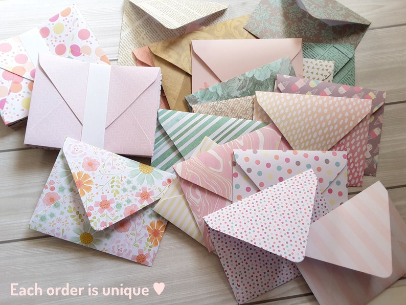 A2 Envelopes Card Envelopes Pattern Envelopes Blank Stationery Assorted Patterns in Various colors Set of 10