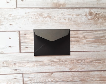 2.5 x 3.5 gift card envelopes/ Mini Black Envelope/ Gift card holder / Set of 12