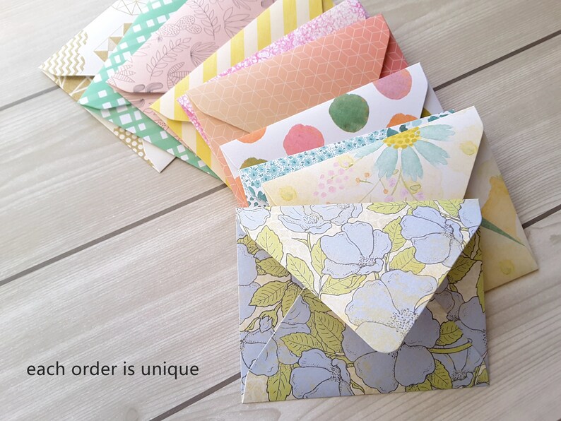 A2 Envelopes Card Envelopes Pattern Envelopes Blank Stationery Assorted Patterns in Various colors Set of 10