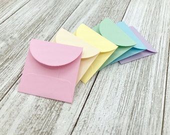 TINY Pastel Color Envelopes/ Mini Colorful Envelope/ Little Love note envelope / Scrapbooking Decorations / Journal supplies / Set of 24