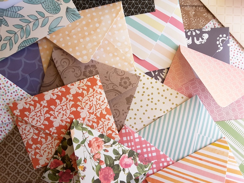 A2 Envelopes Card Envelopes Pattern Envelopes Blank Stationery Assorted Patterns in Various colors Set of 10