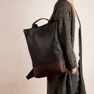 Brown LEATHER BACKPACK vintage, man laptop backpack, man backpack large, leather backpack purse, leather backpack women, zipper backpack