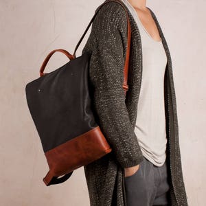 Schwarzer Lederrucksack Damen, Anti-Diebstahl-Rucksack Rucksack, Reißverschlussrucksack, Sicherer Lederrucksack, Reisetasche, Brauner sicherer Rucksack