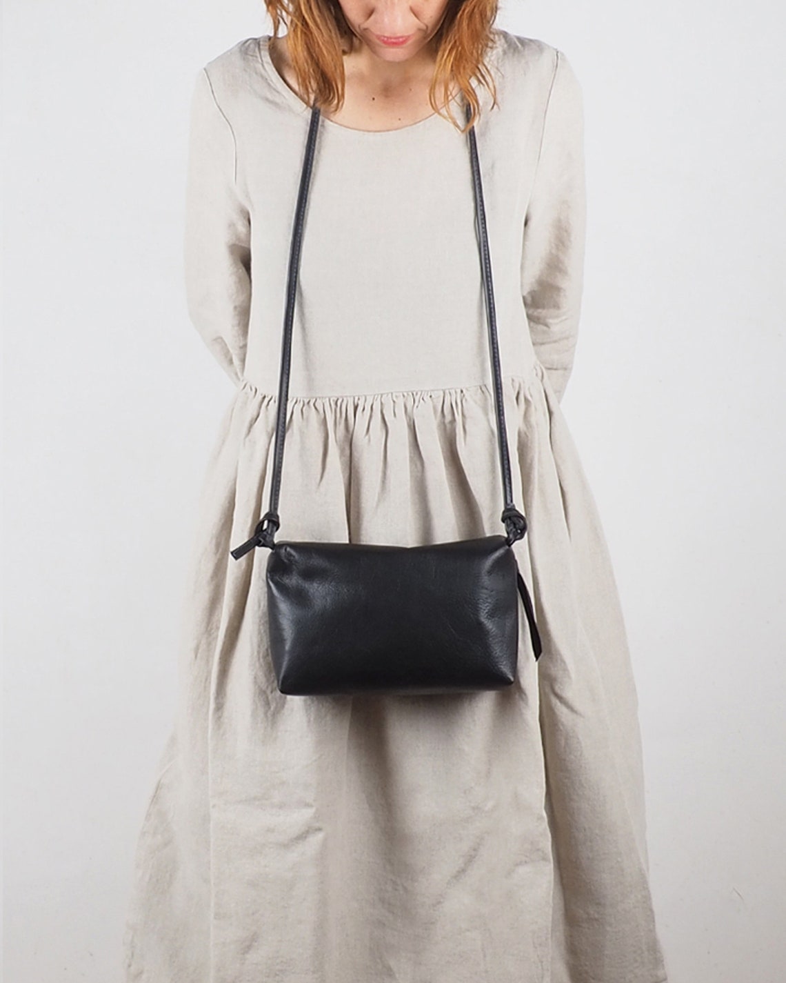 Biancaroughs Small Leather Crossbody Bag - Black