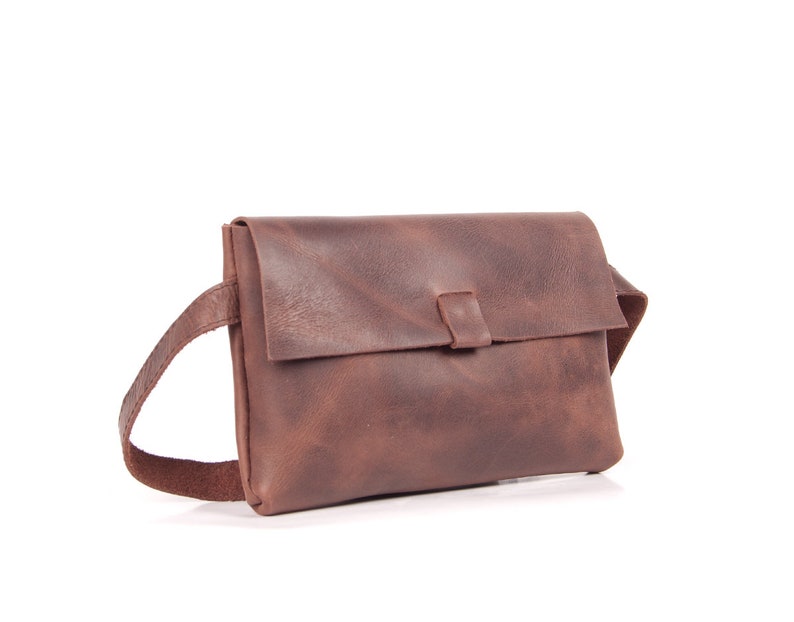 nubuck women belt bag belt bag leather pocket bag leather fanny pack Brown Leather Belt bag for women leather hip bag small bum bag